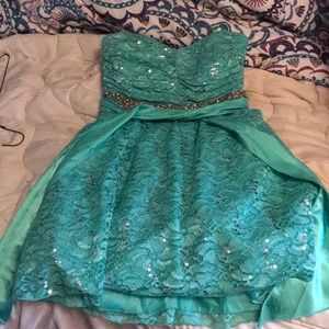 Strapless homecoming dress